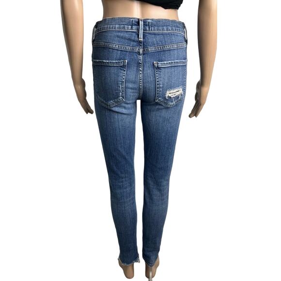 AGOLDE Women's Sophie High Rise Stretch Distressed Ripped Skinny Jeans - Picture 4 of 12